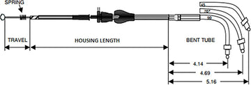harley davidson flhri [DRAG SPECIALTIES] - Câble de ralenti gainé en acier inoxydable - 0
