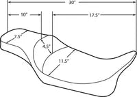 Harley Davidson Flhri [DRAG SPECIALTIES] – Predator 2-Up Extended Reach Seat