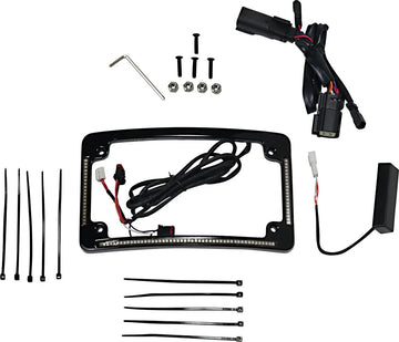 harley davidson fltruse [CUSTOM DYNAMICS] – Cadre de plaque d'immatriculation à rayon LED