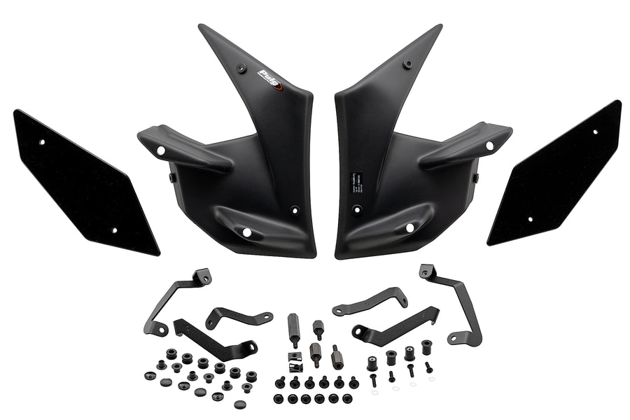 KAWASAKI Z650 [2020] - Downforce Naked Spoiler-Wings | Schwarz | PUIG 20328N