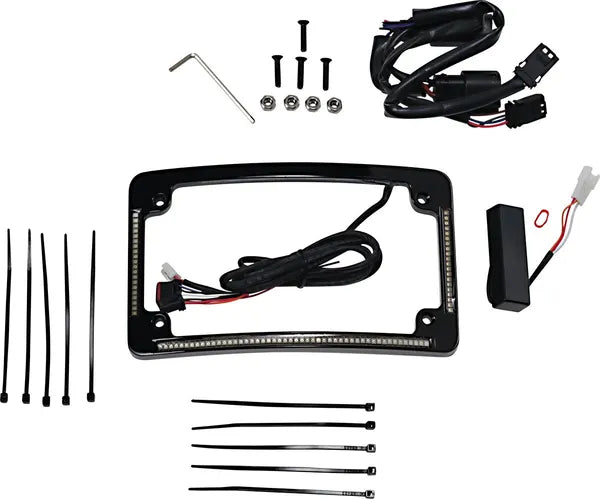 Harley Davidson Flhx [CUSTOM DYNAMICS] – Cadre de plaque d'immatriculation à rayon LED