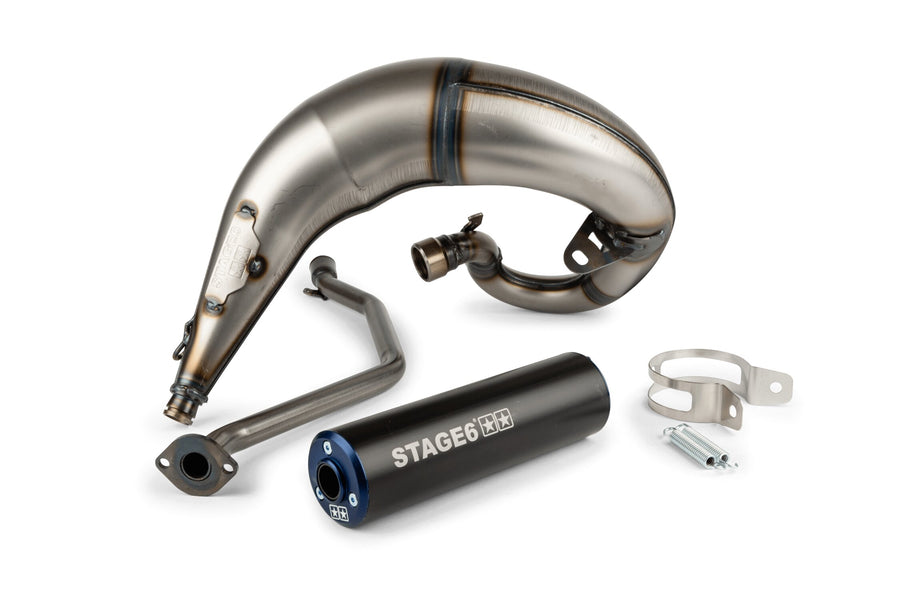Beta RR-T SM 50 2T - Exhaust Streetrace High Mount CNC blue black