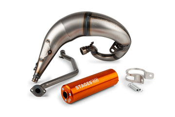 Beta RR Track 50 2T - Exhaust Streetrace High Mount CNC orange