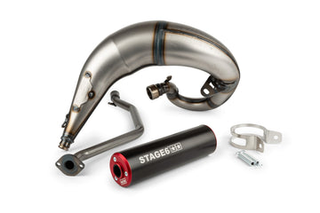 Beta RR Track 50 2T - Exhaust Streetrace High Mount CNC red black