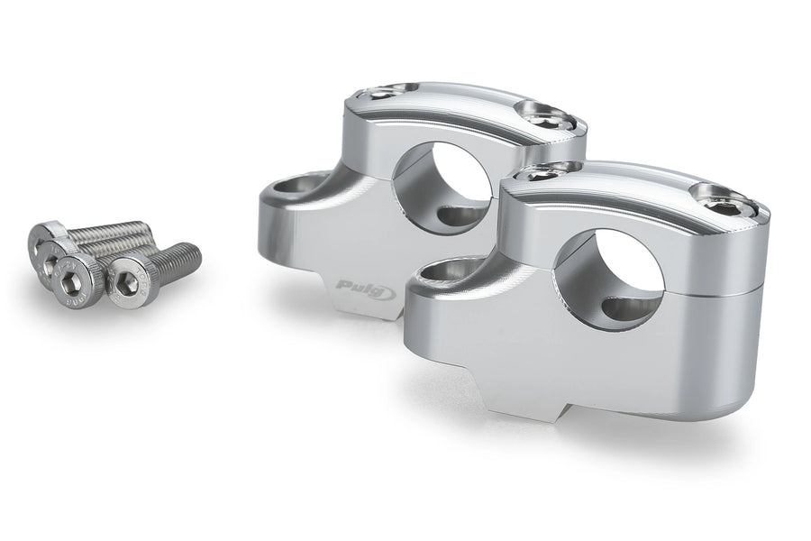 BMW F 800 GS [2025] - Pullback handlebar risers | Silver | PUIG 21811P