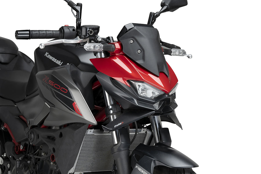 KAWASAKI Z500 [2024] - PUIG Naked Frontspoiler | Mattschwarz | PUIG 22190J