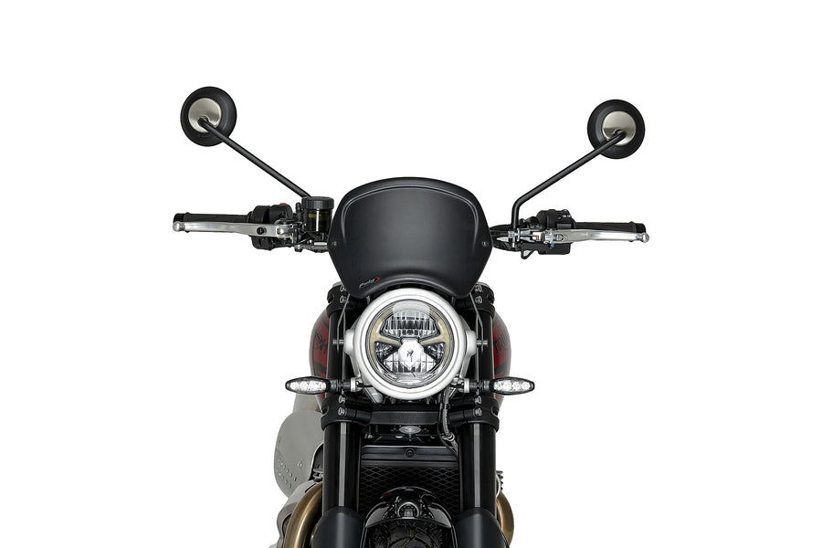 TRIUMPH SCRAMBLER 1200X [2025] - Façade PUIG en ABS | Noir mat | PUIG22223J