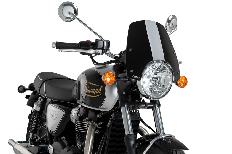 TRIUMPH BONNEVILLE T 120 NOIR [2025] – bulle touring – teintée
