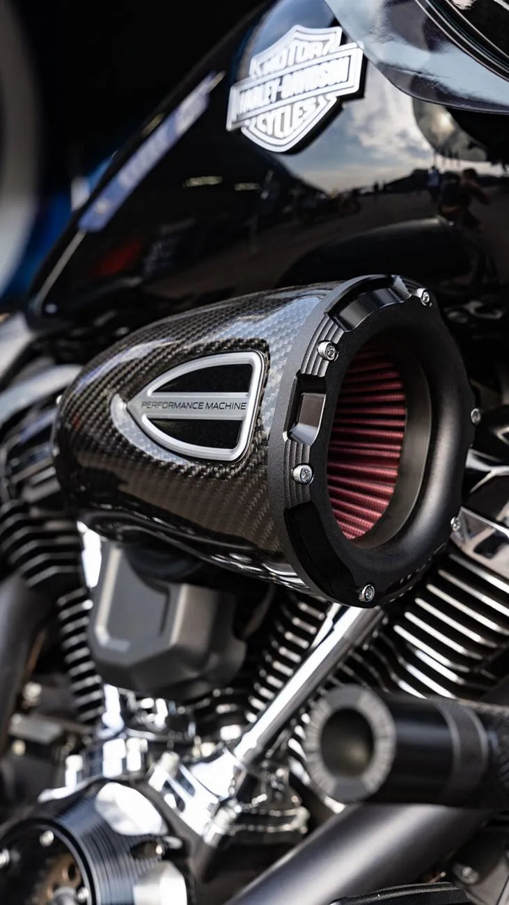 harley davidson touring [PERFORMANCE MACHINE (PM)] - Kit de filtre à air en fibre de carbone série C4