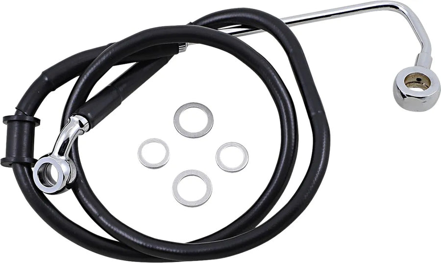 harley davidson fxsb [DRAG SPECIALTIES] - Conduite de frein rallongée en acier inoxydable