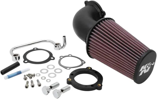 Harley Davidson Sportster 883 Iron XL 883 N [K & N] - Aircharger® Intake System with Mandrel-Bent Aluminum Intake Pipe Kit