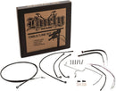 harley davidson flhrxs [BURLY BRAND] - Kit complet de câbles de guidon/conduites de frein en acier inoxydable-2