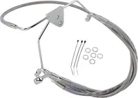 Harley Davidson Flhtcui [DRAG SPECIALTIES] - Kit de conduites de frein en acier inoxydable, étendu