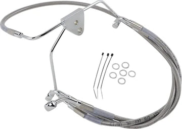 Harley Davidson Flhtcui [DRAG SPECIALTIES] - Kit de conduites de frein en acier inoxydable, étendu