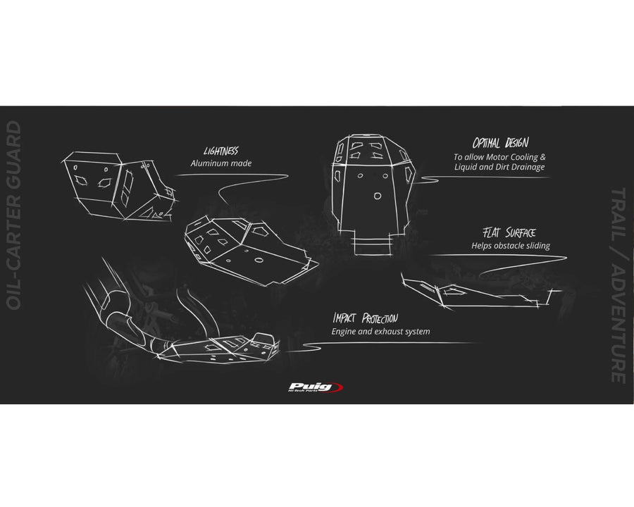 KAWASAKI KLR 650 [2025] – Pare Moteur – Noir