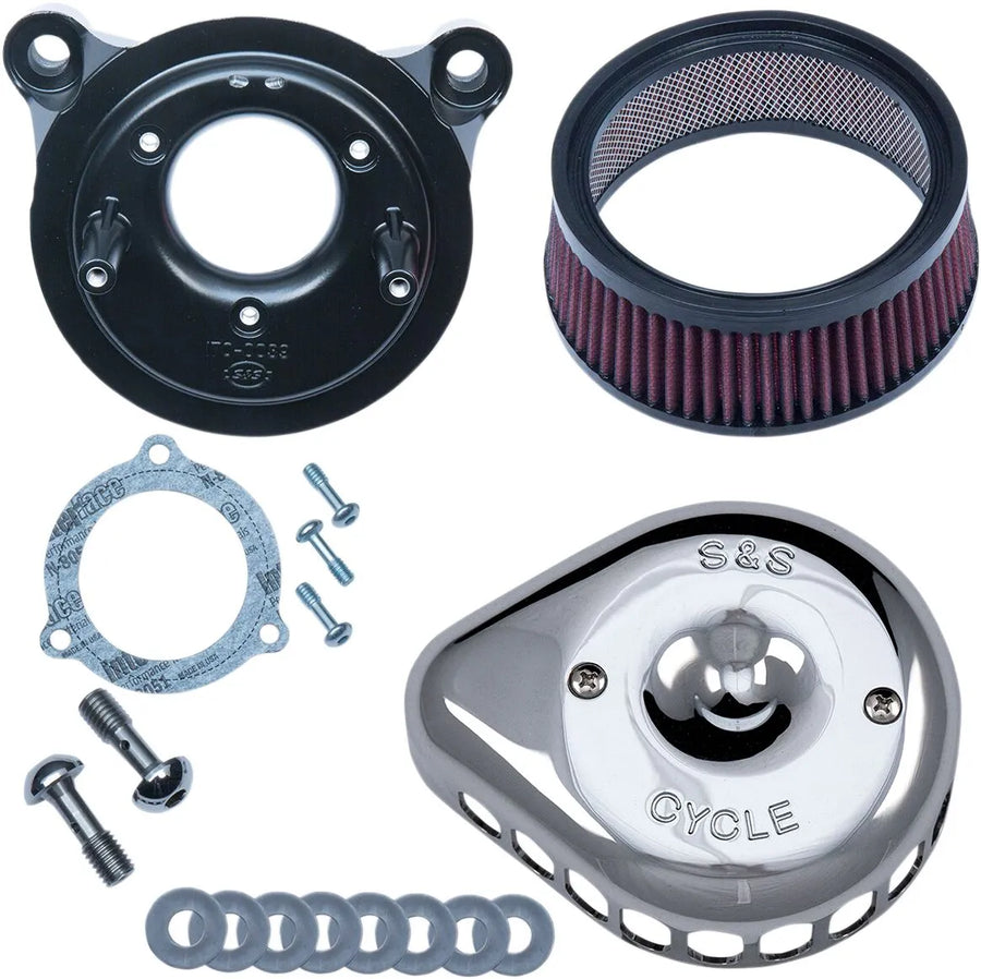 Harley-Davidson FLRT 1690 Freewheeler [2015-2016] - Mini Teardrop Stealth Luftfilter-Kit – Oberfläche: Silber – Bild 1
