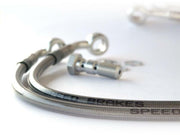 Default Title Honda CBX 750 F [1984–1986] - Aviation brake hose stainless steel/blue connection