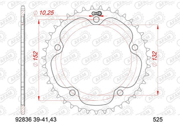 MV Agusta Turismo Veloce 800 Rosso [2020-2023] - Kettenkit 525XHR3 16/39-114 - Standard Kettenrad