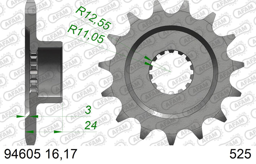 MV Agusta Turismo Veloce 800 Lusso [2021-2023] - Kettenkit 525XHR3 16/39-114 - Standard Kettenrad