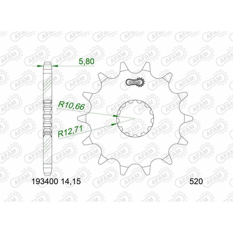 CF Moto 675 NK [2025-2026] - Kettensatz 520 XSR - 15/48-114 - Kettenrad Stahl Standard