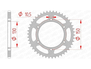 Yamaha XJ 6 N (RJ 19) [2009-2012] - Kettenkit 520 XSR4 - 16/46-118 - Standard Kettenrad Stahl