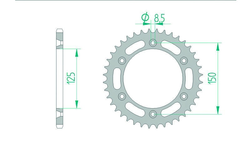 Husqvarna Svartpilen 801 [2024-2025] - Kettenkit 520 XHR4 - 16/41-116 - Standard Kettenrad Stahl