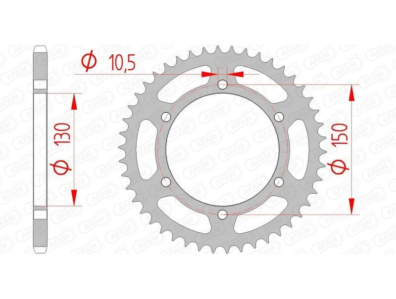 Yamaha XJ 6 N ABS (RJ 19) [2009-2012] - Kettenkit 520 XSR4 - 16/46-118 - Standard Kettenrad Stahl