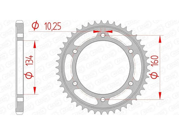 Honda CBR 1000 RR FIREBLADE ABS SC77 [2017-2019] - Kettenkit 525 XHR4 - 16/43-116 - Standard Kettenrad Stahl