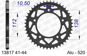 YAMAHA YZF R 1 [2020-2024] - Kettenkit 520 XHR4 - 16/41-114 - Standard Kettenrad Alu