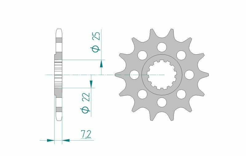 Suzuki GSX-S 950 A 2 ABS [2022-2025] - Kettenkit 520 XHR4 - 17/44-116 - Standard Kettenrad Alu