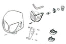 Generic Trigger X-Enduro 50 2T AM6 - Scheinwerfermaske Doppeloptik