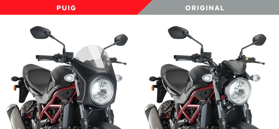 SUZUKI SV 650 [2025] – Retro fairing screen – Transparent