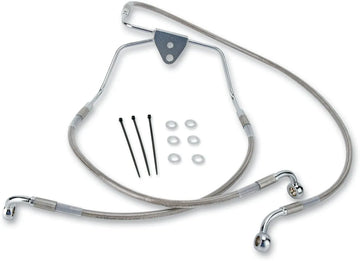 harley davidson flhtcui [DRAG SPECIALTIES] - Kit de conduite de frein rallongée en acier inoxydable