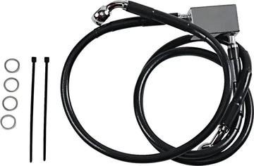 Harley Davidson FX [DRAG SPECIALTIES] - Kit de conduites de frein en acier inoxydable