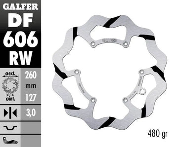 Husqvarna Wr 125 [1972-1974] - BRAKE DISC FIXED WAVE GROOVED OVERSIZE – picture 2