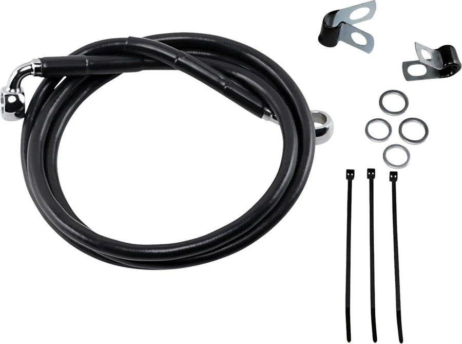 Harley Davidson FXSTS [DRAG SPECIALTIES] - Kit de conduite de frein en vinyle noir étendu