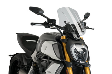 DUCATI DIAVEL 1260 LAMBORGHINI [2023] - Adjustable touring screen | Tinted | PUIG 3775H