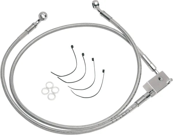 Harley Davidson Fxst [DRAG SPECIALTIES] - Stainless Steel Brake Line Kit, Extended