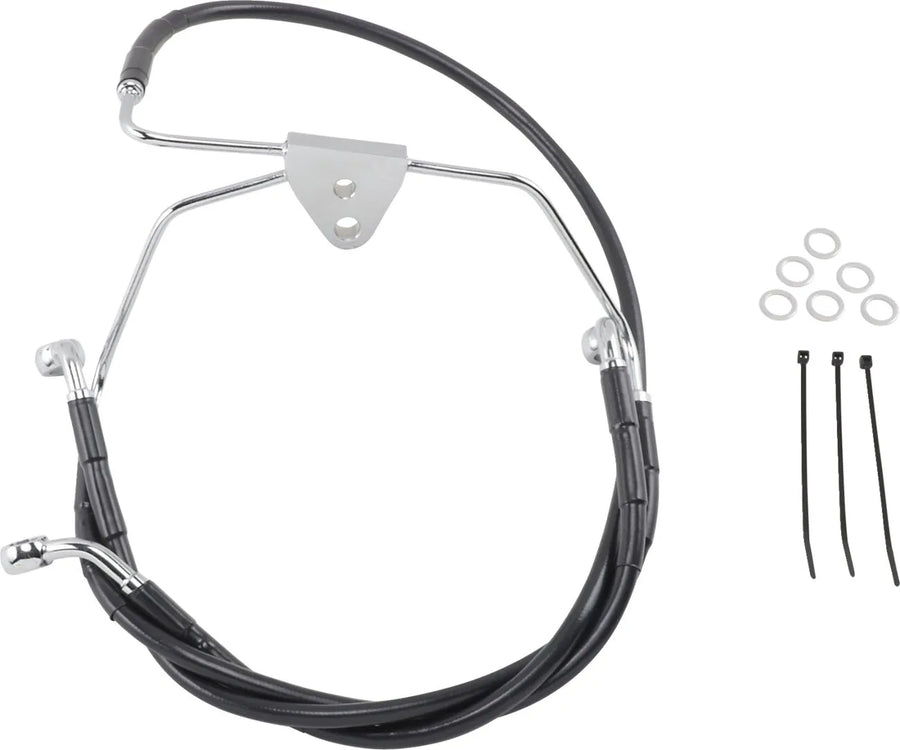 Harley Davidson Flhtcui [DRAG SPECIALTIES] - Kit de conduite de frein en vinyle noir étendu