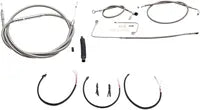 Harley Davidson FLS [LA CHOPPERS] - Kit complet de câbles de guidon/conduites de frein tressés en acier inoxydable