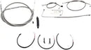 Harley Davidson FLS [LA CHOPPERS] - Complete Stainless Steel Braided Handlebar Cable/Brake Line Kit