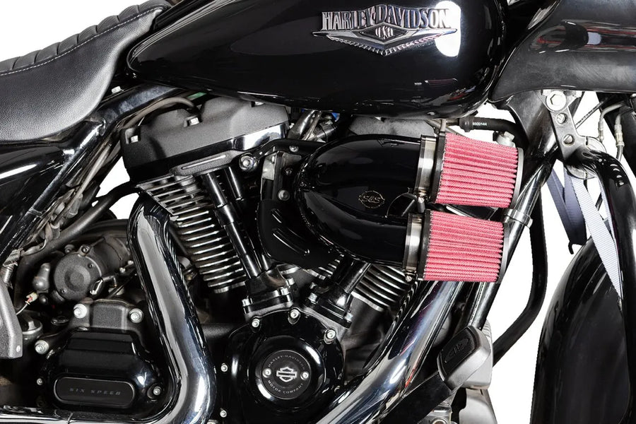 Harley-Davidson FLSTFI 1923 Softail Fat Boy Gray Ghost 117 [2025] - Tuned Induction Luftfilterkit – Oberfläche: Schwarz – Bild 2