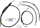 Harley Davidson Fxdrs 114 [LA CHOPPERS] - Standard Black Vinyl Handlebar Cable/Brake Line Kit