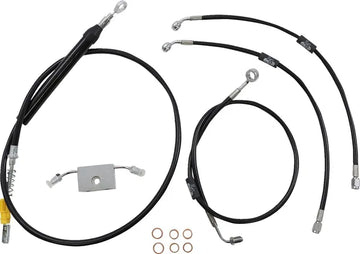 Harley Davidson Fxdrs 114 [LA CHOPPERS] - Kit de câble de guidon/conduite de frein en vinyle noir standard