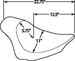Harley Davidson Flst [DRAG SPECIALTIES] - Siège solo EZ-ON avec support