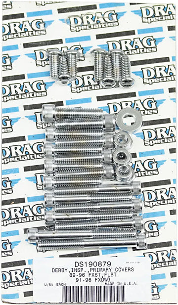 Harley Davidson Flst [DRAG SPECIALTIES] - Kit de boulons de couvercle primaire/derby/inspection intérieur et extérieur - 0