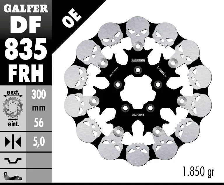 Harley-Davidson XL 883 L Sportster SuperLow [2020] - Floating brake disc Skull - Image 2