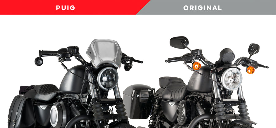 HARLEY DAVIDSON SPORTSTER 883 IRON XL 883 N [2012] – PLAQUE AVANT ALU – NOIRE