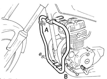 Honda CM 125 [1982-1986] - barre de protection des moteurs