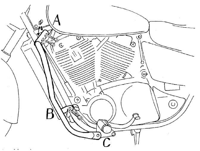 Honda VT 1100 C3 Shadow [1998-2001] - barre de protection des moteurs